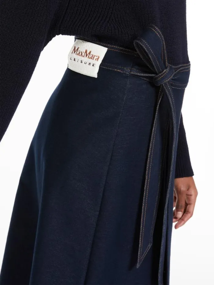 Woman Jersey Denim Skirt Navy Maxmara Skirts Woman Jersey Denim Skirt Navy Maxmara Skirts