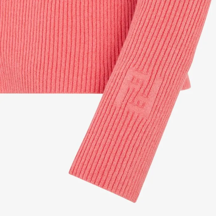 Woman Pink Cotton Cardigan Pink Fendi Knitwear