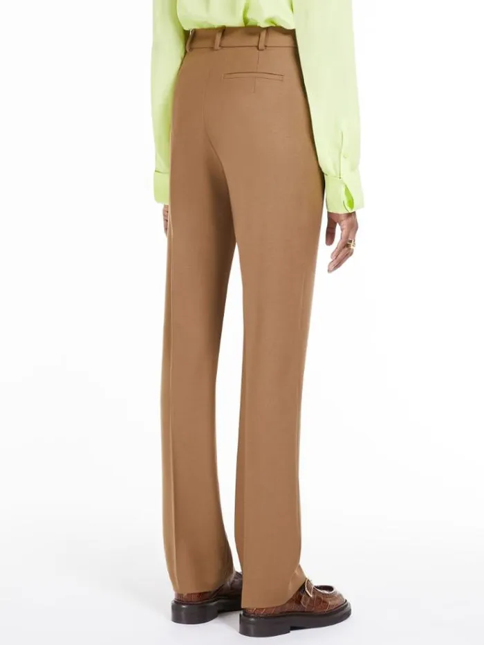 Woman Slimfit Flannel Trousers Kaki Maxmara Trousers Woman Slimfit Flannel Trousers Kaki Maxmara Trousers