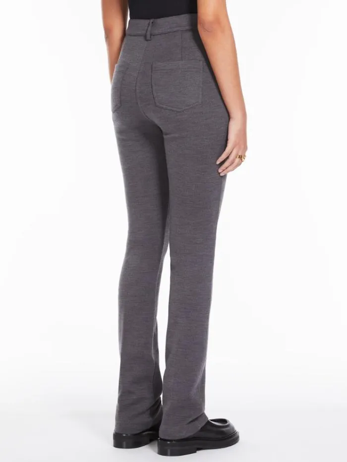Woman Stretch Jersey Trousers Dark Grey Maxmara Trousers Woman Stretch Jersey Trousers Dark Grey Maxmara Trousers