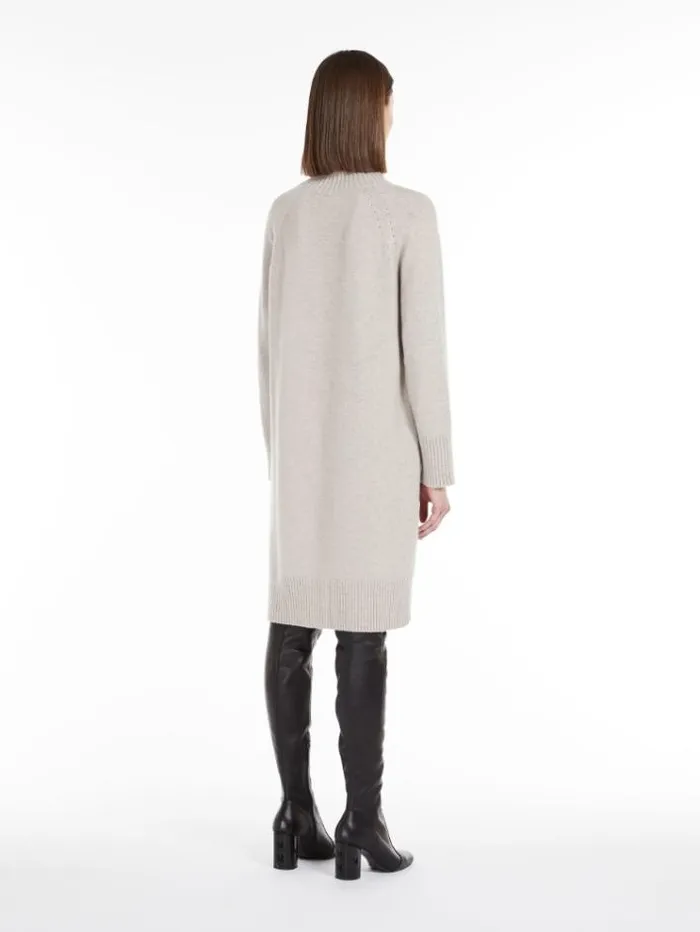 Woman Wool And Cashmere Yarn Dress Beige Maxmara Dresses Woman Wool And Cashmere Yarn Dress Beige Maxmara Dresses