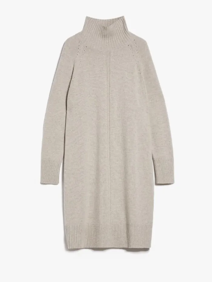 Woman Wool And Cashmere Yarn Dress Beige Maxmara Dresses Woman Wool And Cashmere Yarn Dress Beige Maxmara Dresses