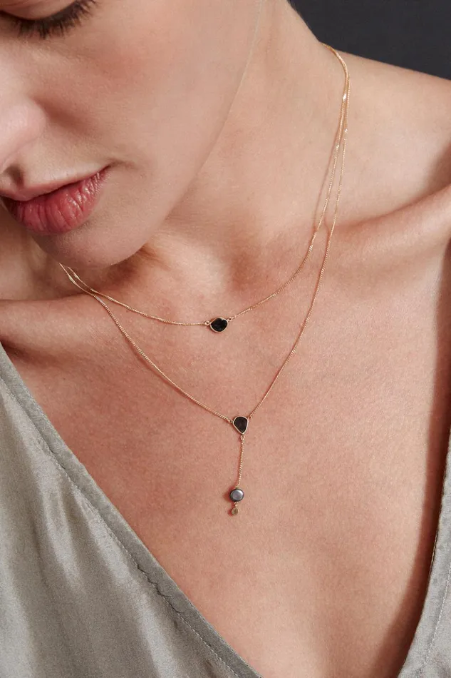 Women 14k Sloane Lariat Necklace Peacock Pearl Chan Luu Necklaces