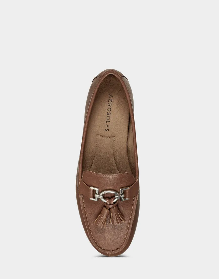 Women Aerosoles Clogs and Mules Comfortable Loafer In Tan Faux Leather
