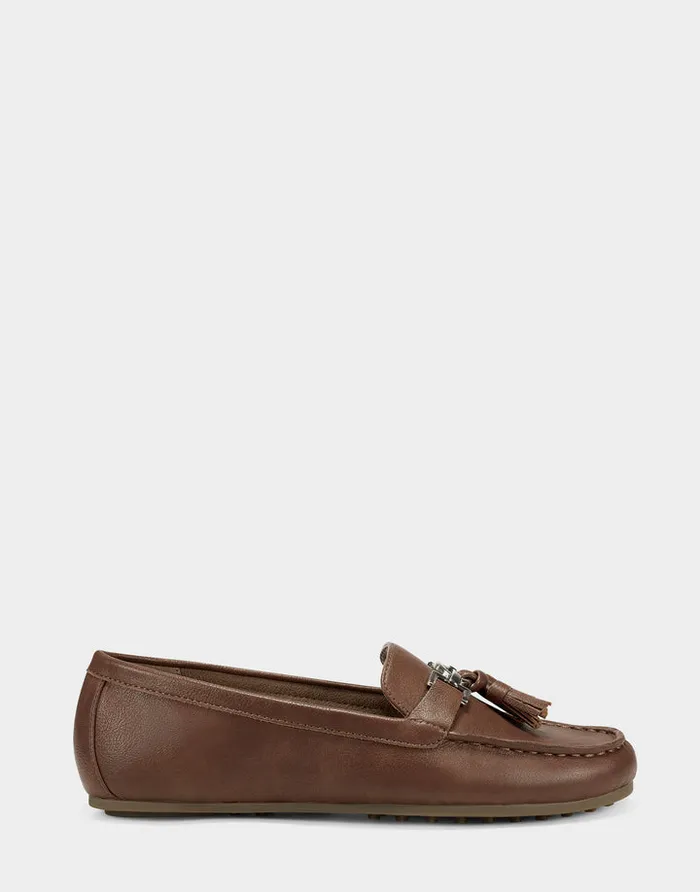 Women Aerosoles Clogs and Mules Comfortable Loafer In Tan Faux Leather