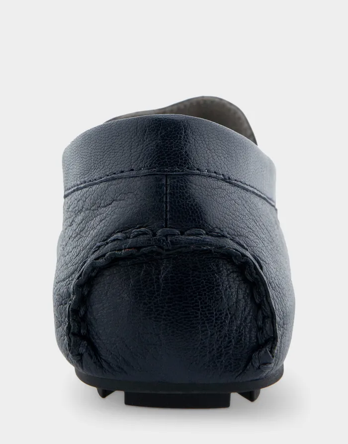 Women Aerosoles Loafers Comfortable Driver In Navy Leather
