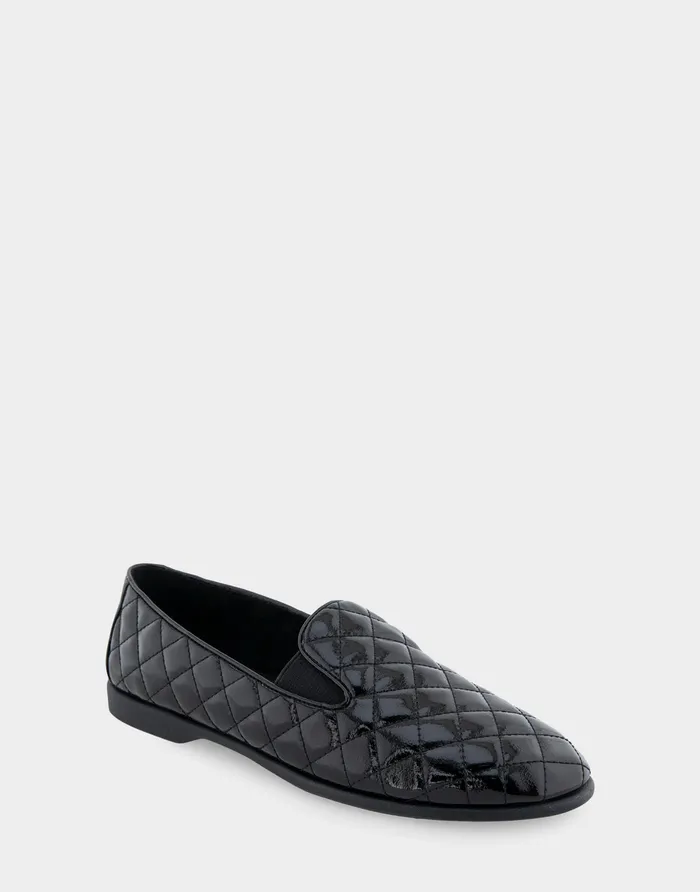 Women Aerosoles Loafers Comfortable Slip On Double Gore Loafer In Black Quilted Patent Faux Leather Faux Leather Women Aerosoles Loafers Comfortable Slip On Double Gore Loafer In Black Quilted Patent Faux Leather Faux Leather