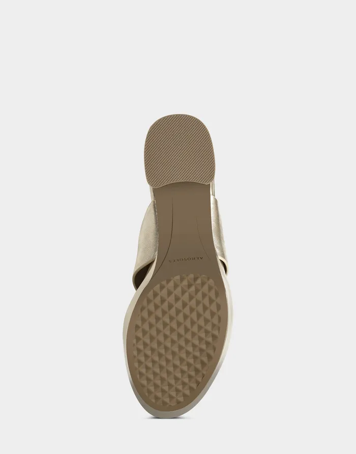 Women Aerosoles Platforms Comfortable Platform Sandal In Gold Metallic Leather