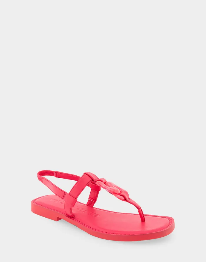 Women Aerosoles Slides Comfortable Ornamented Slingback Strap Thong Sandal In Virtual Pink Faux Leather Women Aerosoles Slides Comfortable Ornamented Slingback Strap Thong Sandal In Virtual Pink Faux Leather