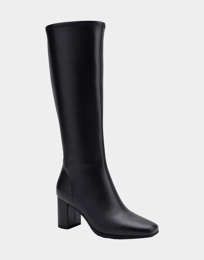 Women Aerosoles Tall Boots Comfortable Tall Shaft Boot In Black Faux Leather