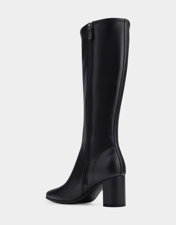 Women Aerosoles Tall Boots Comfortable Tall Shaft Boot In Black Faux Leather
