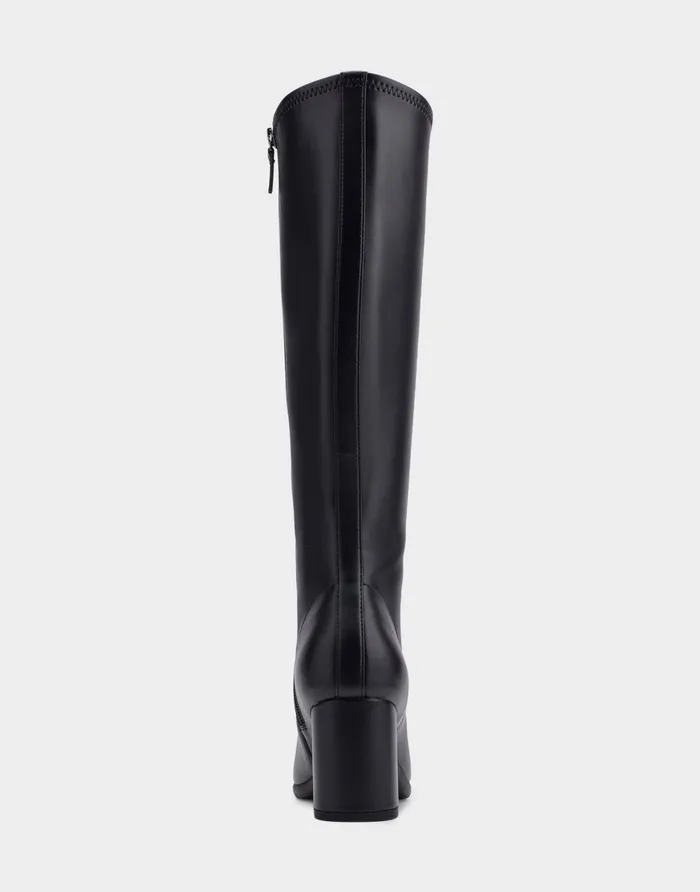 Women Aerosoles Tall Boots Comfortable Tall Shaft Boot In Black Faux Leather