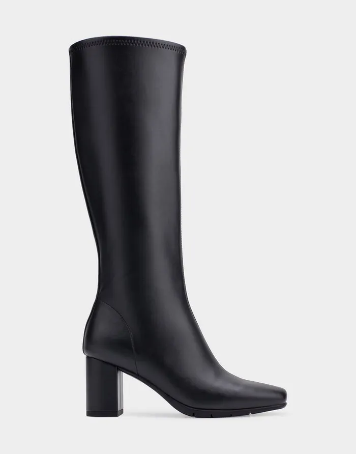 Women Aerosoles Tall Boots Comfortable Tall Shaft Boot In Black Faux Leather