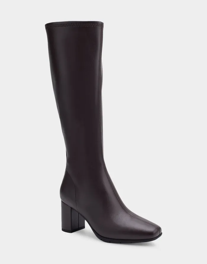 Women Aerosoles Tall Boots Comfortable Tall Shaft Boot In Brown Faux Leather
