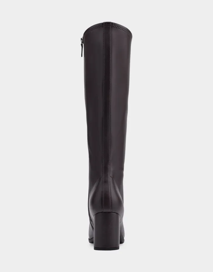 Women Aerosoles Tall Boots Comfortable Tall Shaft Boot In Brown Faux Leather