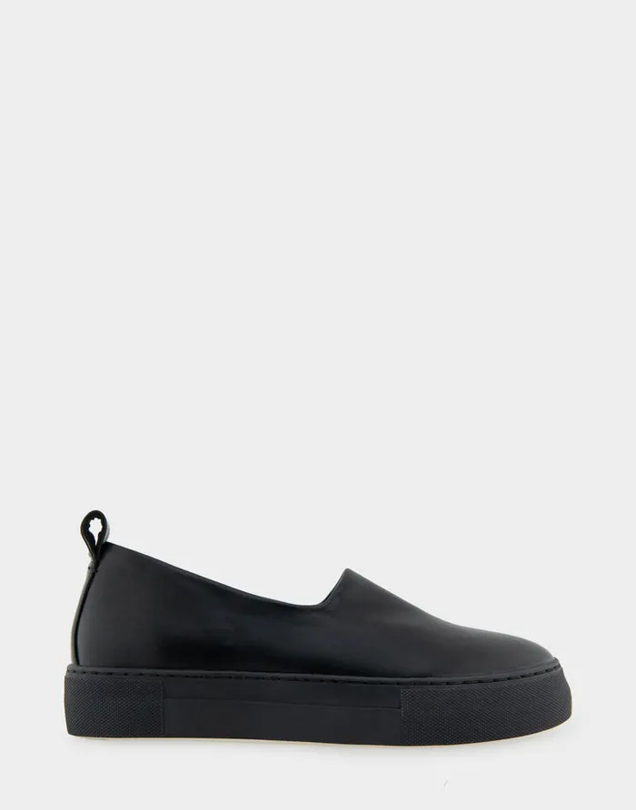Women Aerosoles Wedges Comfortable Strech Hidden Wedge Slip On Flatform Sneaker In Black Stretch Faux Leather