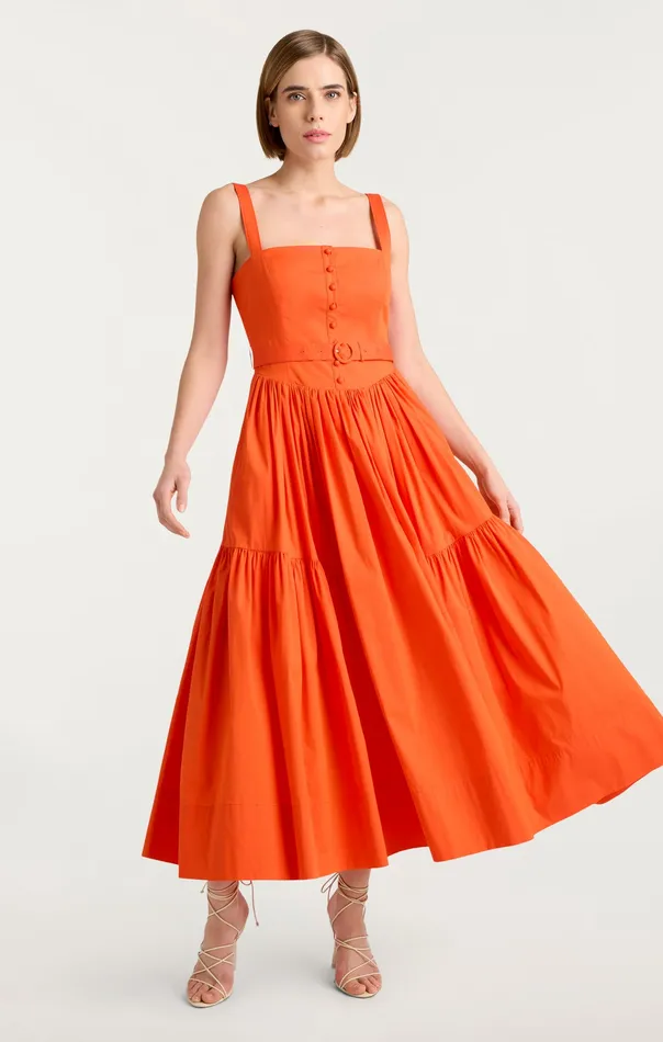 Women Amber Dress Deep Tangelo Dresses Cinq Sept