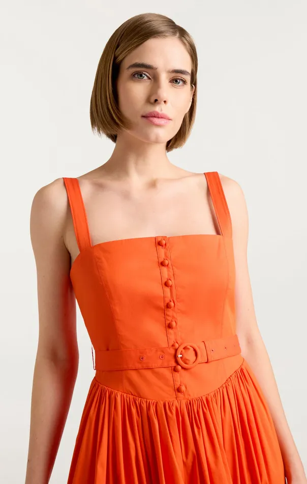 Women Amber Dress Deep Tangelo Dresses Cinq Sept