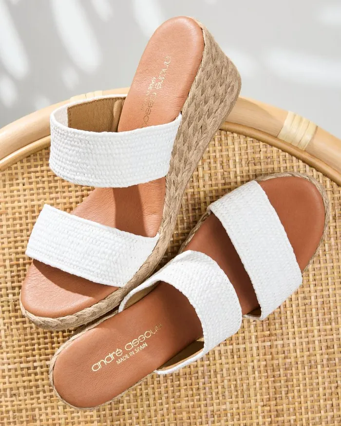 Women Andr Assous Madina Raffia Wedges Beige Tommy Bahama Shoes and Sandals Women Andr Assous Madina Raffia Wedges Beige Tommy Bahama Shoes and Sandals
