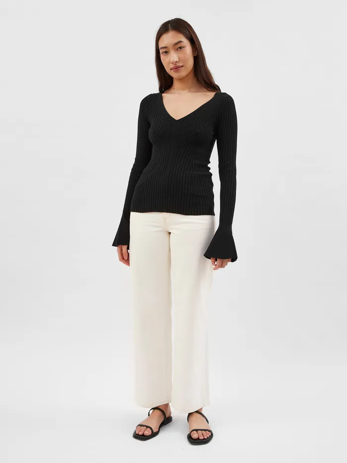 Women Anna Quan 8211 Imelda Top in Black Raven Tops The UNDONE