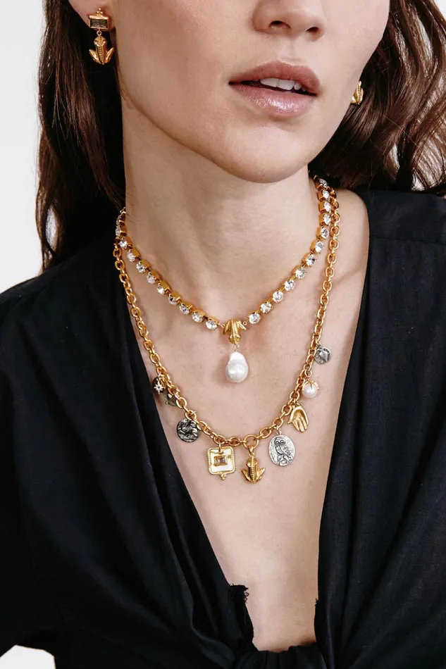 Women Artemis Charm Necklace Gold Mix Chan Luu Necklaces
