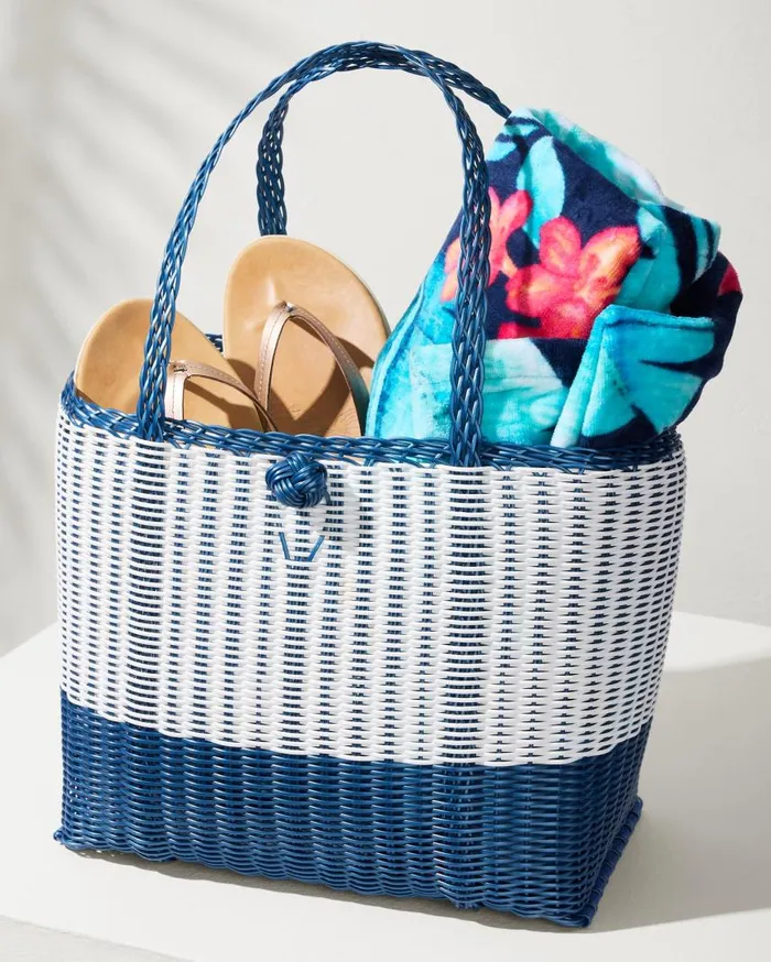 WomenBeach and Home Canvas Pocket Tote Natural Tommy Bahama Handbags and Clutches WomenBeach and Home Canvas Pocket Tote Natural Tommy Bahama Handbags and Clutches