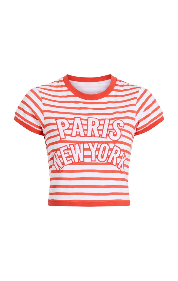 Women Becka Tee WhiteCherry Tomato Tops Cinq Sept