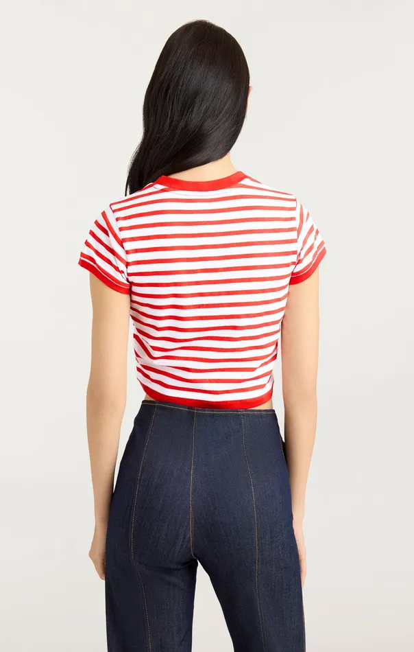 Women Becka Tee WhiteCherry Tomato Tops Cinq Sept