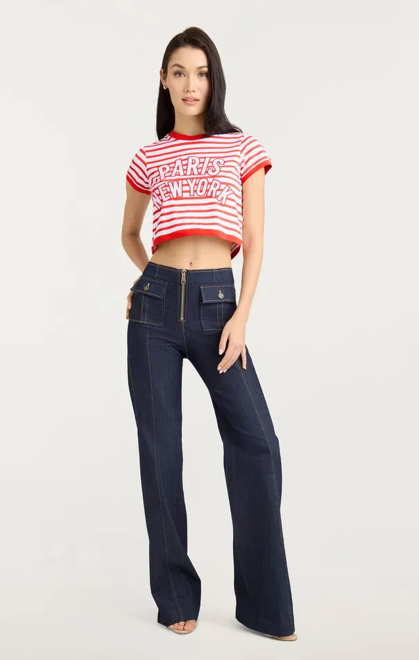 Women Becka Tee WhiteCherry Tomato Tops Cinq Sept