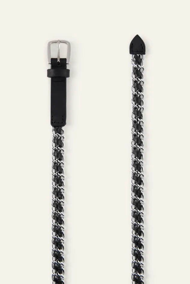 Women Belts Baandsh Metal Belt Brooke Gray