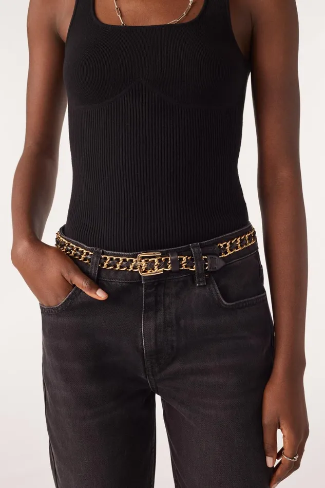 Women Belts Baandsh Metal Belt Brooke Gray