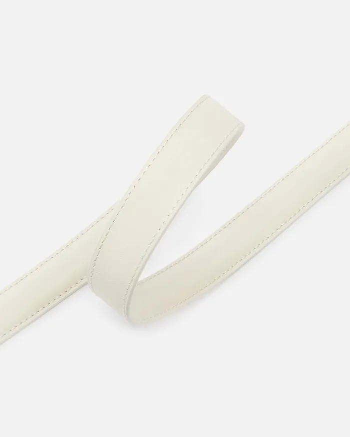 Women Belts Pinko Love Birds Thin Leather Belt 2cm Whitewhiteantique Gold Women Belts Pinko Love Birds Thin Leather Belt 2cm Whitewhiteantique Gold
