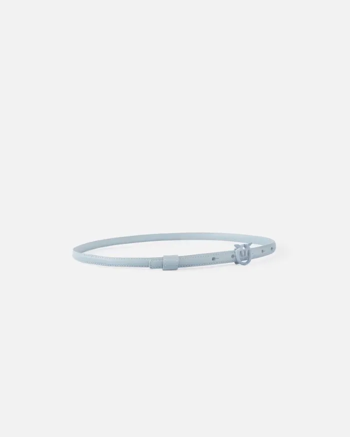 Women Belts Pinko Superthin Colourblock Love Birds Belt 1cm Light Blueblock Colour Women Belts Pinko Superthin Colourblock Love Birds Belt 1cm Light Blueblock Colour