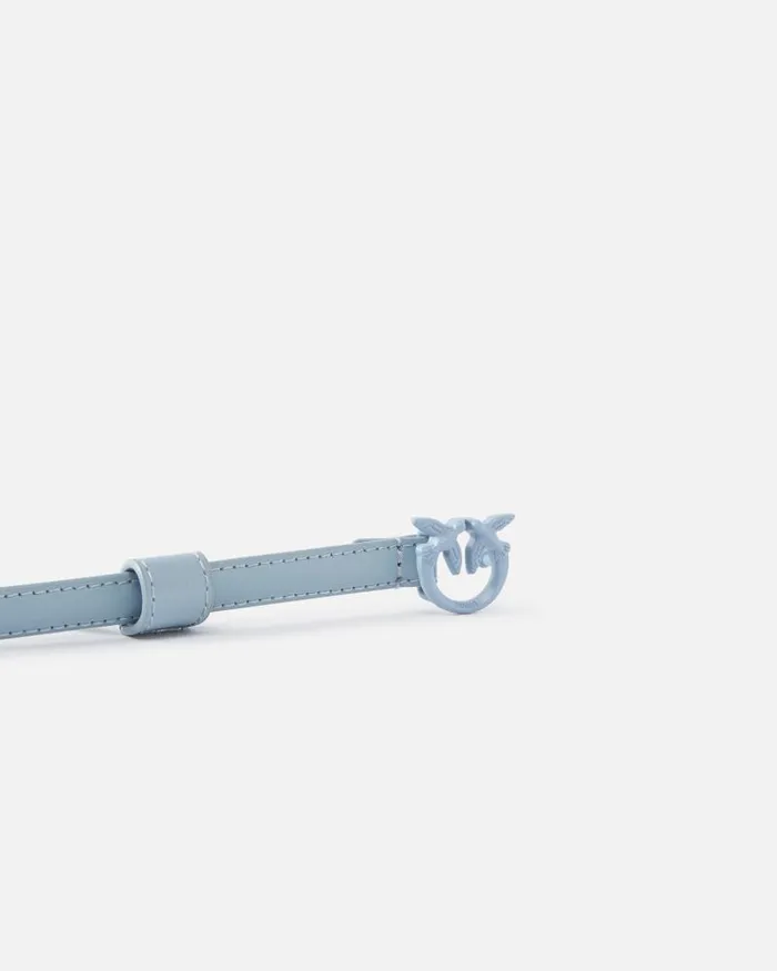 Women Belts Pinko Superthin Colourblock Love Birds Belt 1cm Light Blueblock Colour Women Belts Pinko Superthin Colourblock Love Birds Belt 1cm Light Blueblock Colour