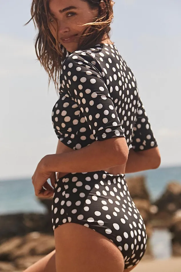 Women Bikini Bottoms Free People Neka Bikini Bottoms Black Polka Dot
