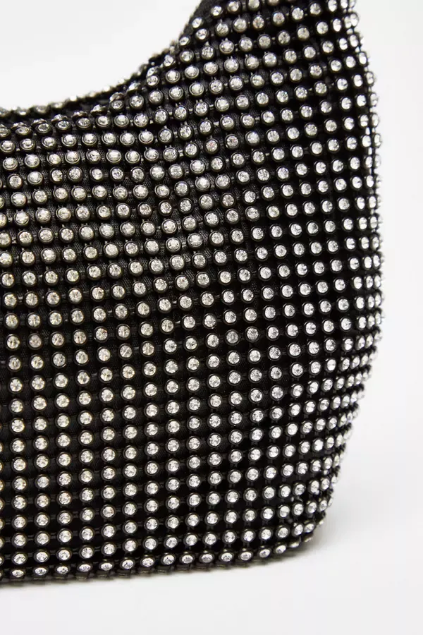 Women Black Embellished Mini Bag Quiz Clothing Bags