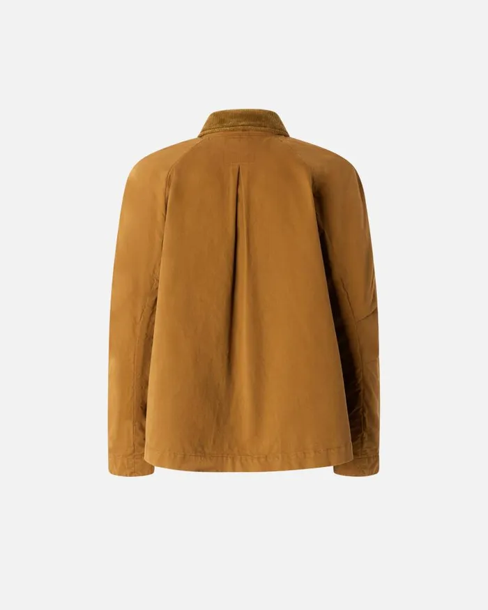 Women Blazers Pinko Pea Jacket With Corduroy Collar Bronze Women Blazers Pinko Pea Jacket With Corduroy Collar Bronze