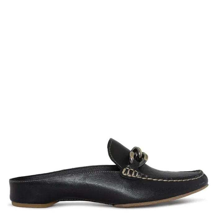 Women Bless Black Leather Donald Pliner Shoes Online Casual