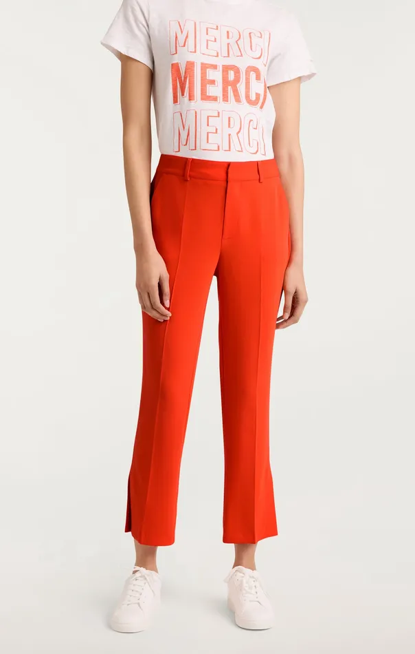 Women Bottoms Cinq Sept Cropped Kerry Pant Deep Tangelo