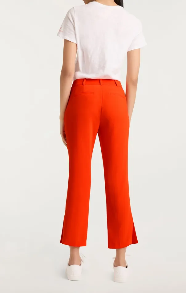 Women Bottoms Cinq Sept Cropped Kerry Pant Deep Tangelo