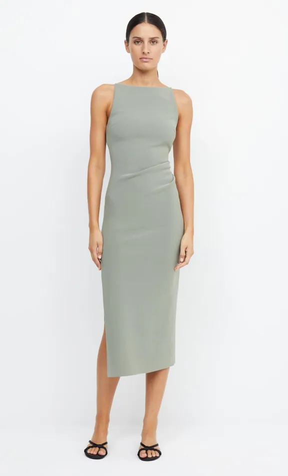 Women Bridesmaid Dresses Bec Bridge BE MINE TUCK DRESS 8211 SAGE