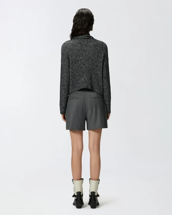 Women Cardigan Pinko Multicoloured Ribbed Asymmetric Sweater Greyblackwhite Women Cardigan Pinko Multicoloured Ribbed Asymmetric Sweater Greyblackwhite