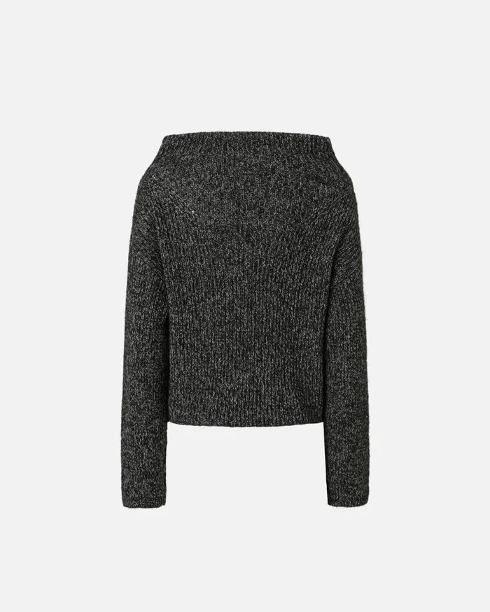Women Cardigan Pinko Multicoloured Ribbed Asymmetric Sweater Greyblackwhite Women Cardigan Pinko Multicoloured Ribbed Asymmetric Sweater Greyblackwhite