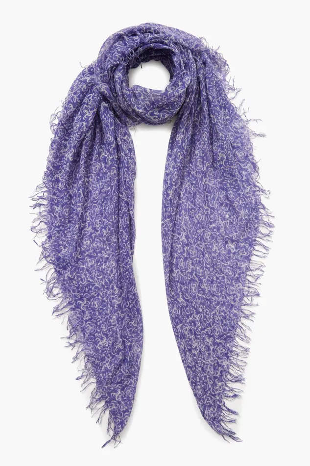 Women Cashmere And Silk Scarf Liberty Hibiscus Floral Chan Luu Scarves