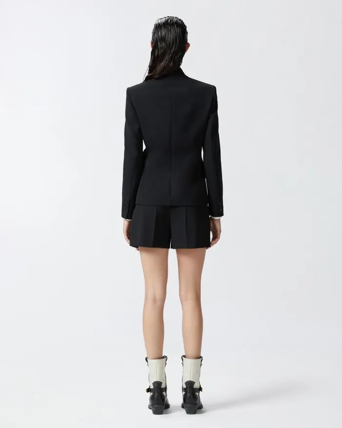 Women Casual Jackets Pinko Black Singlebreasted Wool Twill Blazer Limo Black Women Casual Jackets Pinko Black Singlebreasted Wool Twill Blazer Limo Black
