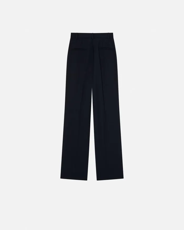 Women Casual Trousers Pinko Wideleg Pinstriped Trousers Blueburgundy Women Casual Trousers Pinko Wideleg Pinstriped Trousers Blueburgundy