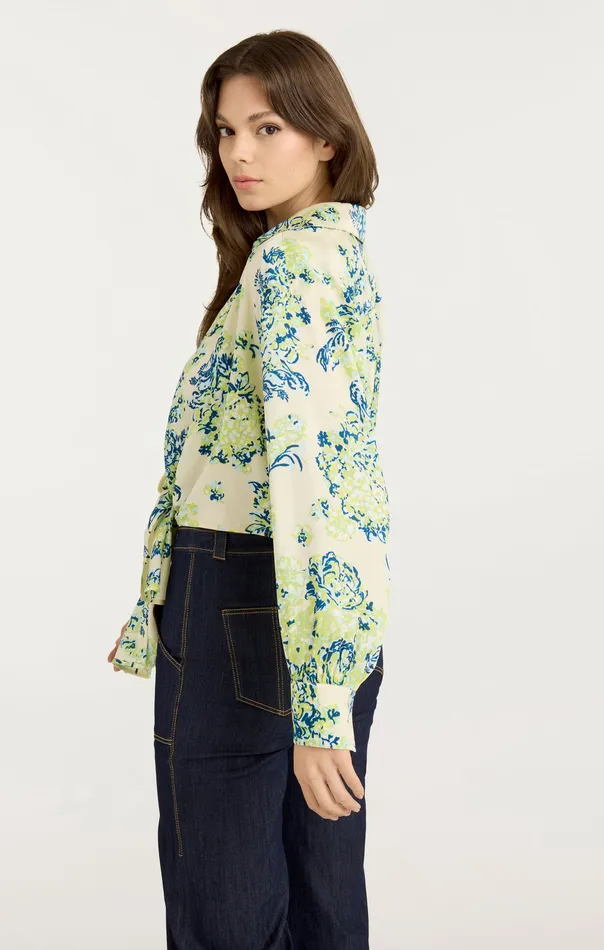 Women Cinq Sept Seaside Bouquet Marianna Top Light Plaster Multi Tops