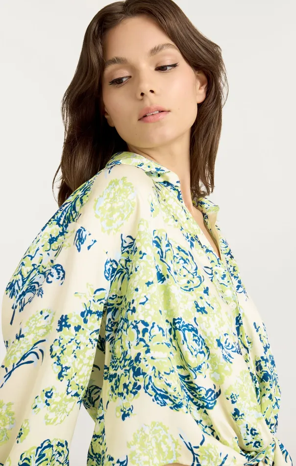Women Cinq Sept Seaside Bouquet Marianna Top Light Plaster Multi Tops