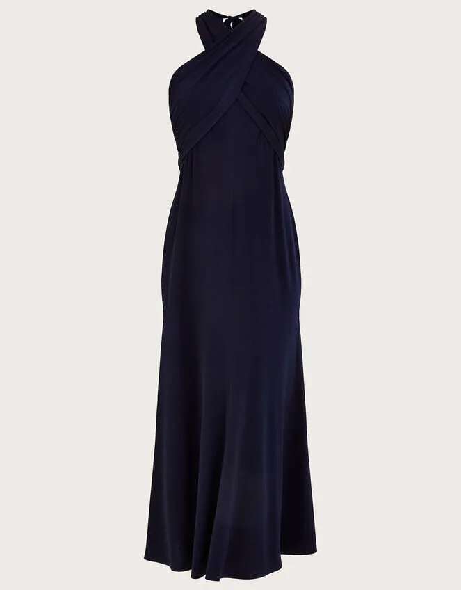 Women Clo Crossover Maxi Dress Blue Monsoon Occasionwear