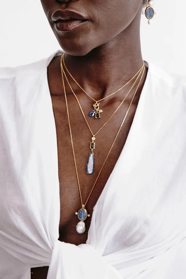 Women Cobra Necklace Kyanite Mix Chan Luu Necklaces